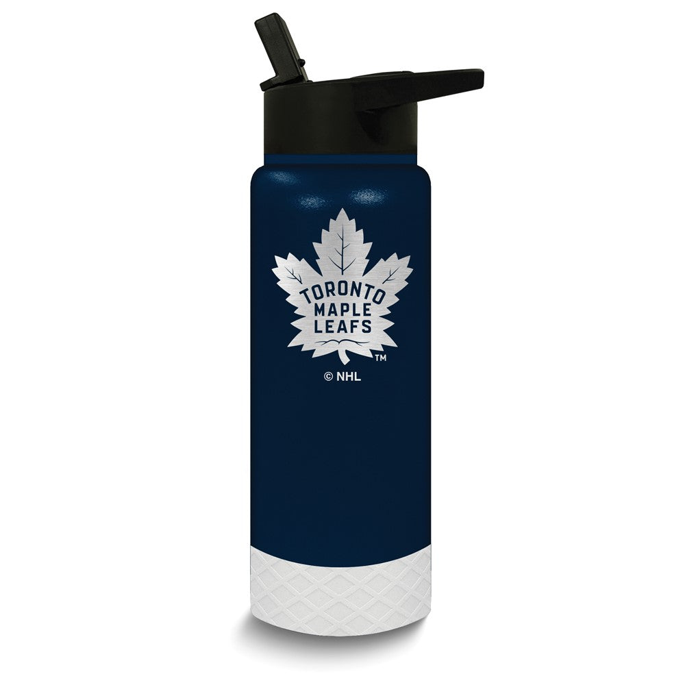 NHL Toronto Maple Leafs Stainless Steel Silicone Grip 24 oz. Water Bottle