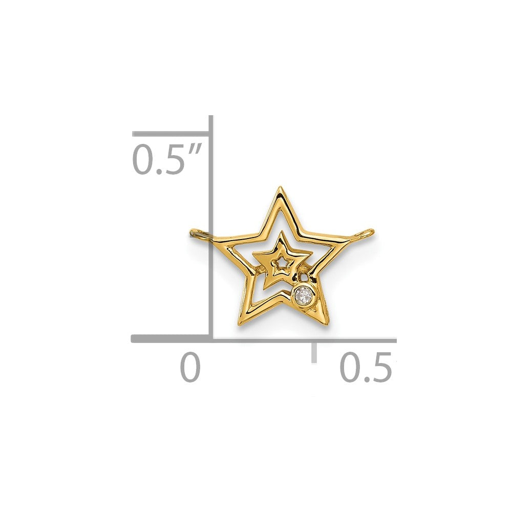 Stella & Dot 10ky Diamond Star Charm Element