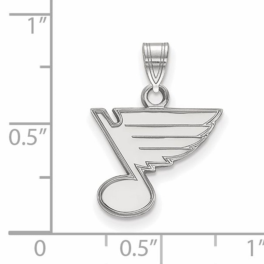 LogoArt 10 Karat White Gold NHL St. Louis Blues Small Pendant