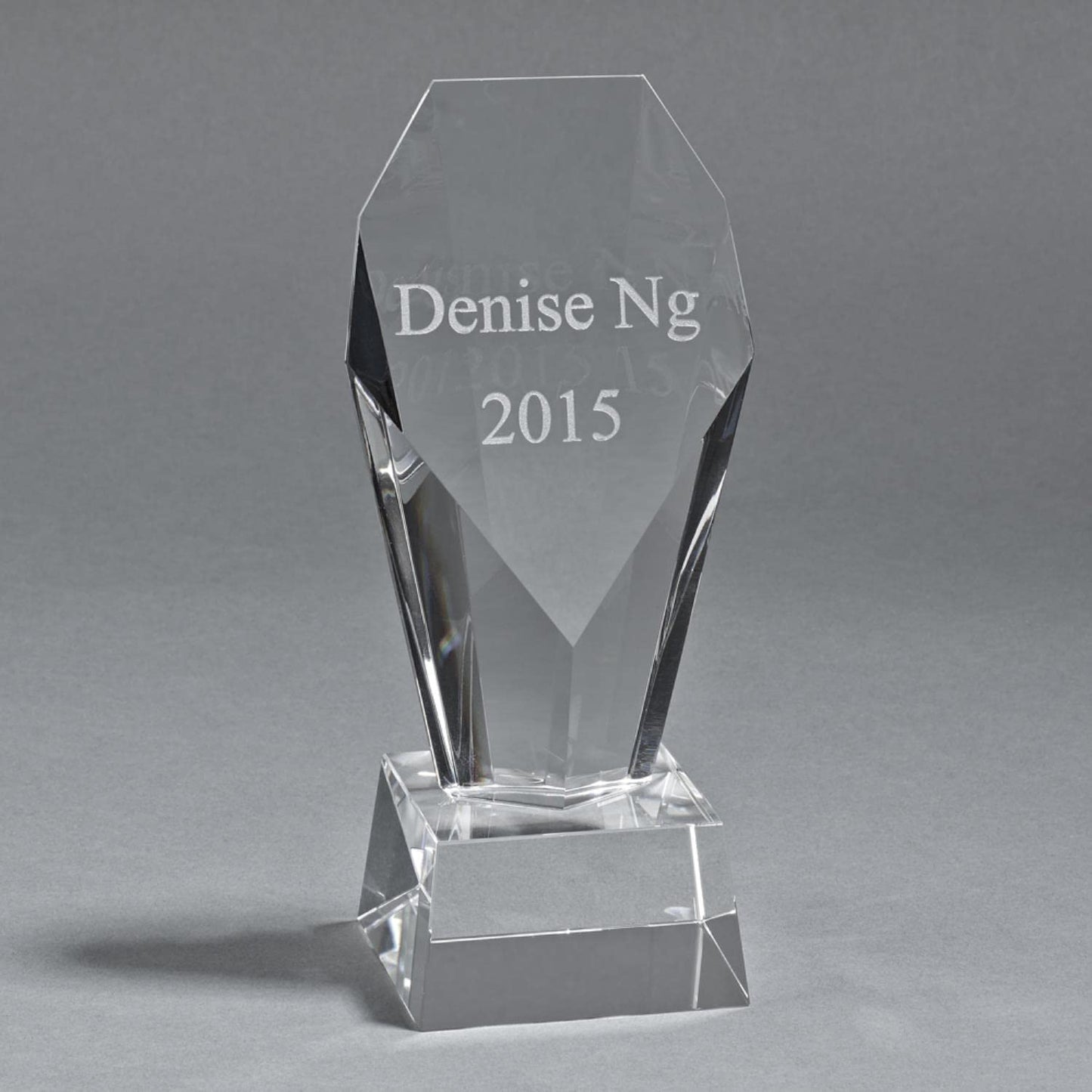 9.25" Optic Crystal Fountain Trophy
