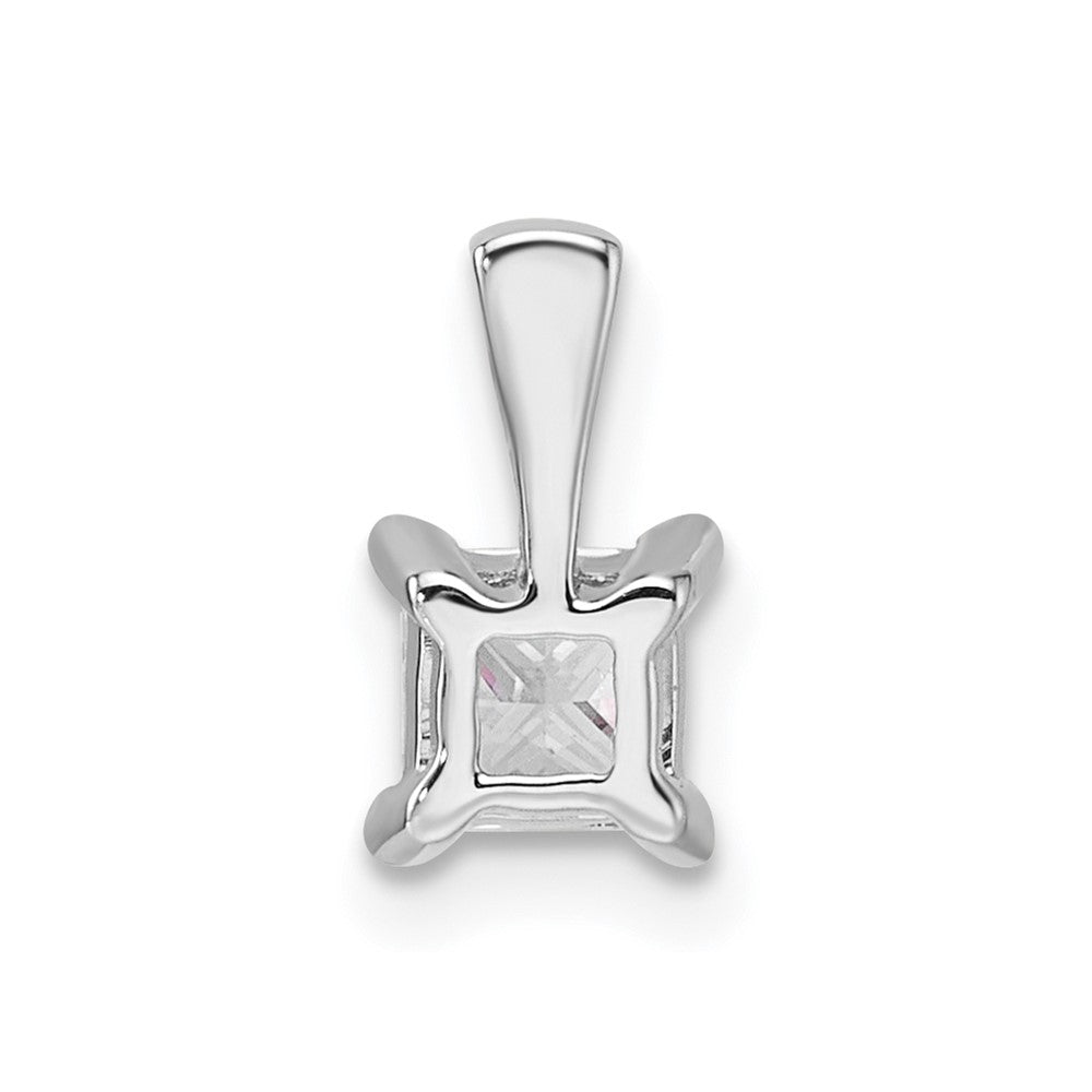 14k White Gold 1/2 carat Lab Grown Diamond VS/SI+ G+ 18 inch 4 Prong Pendant Necklace