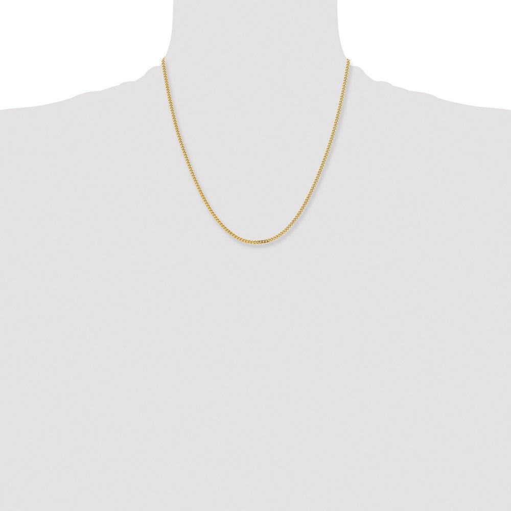 Stainless Steel Polished Yellow IP-plated 3mm 20in Curb Chain