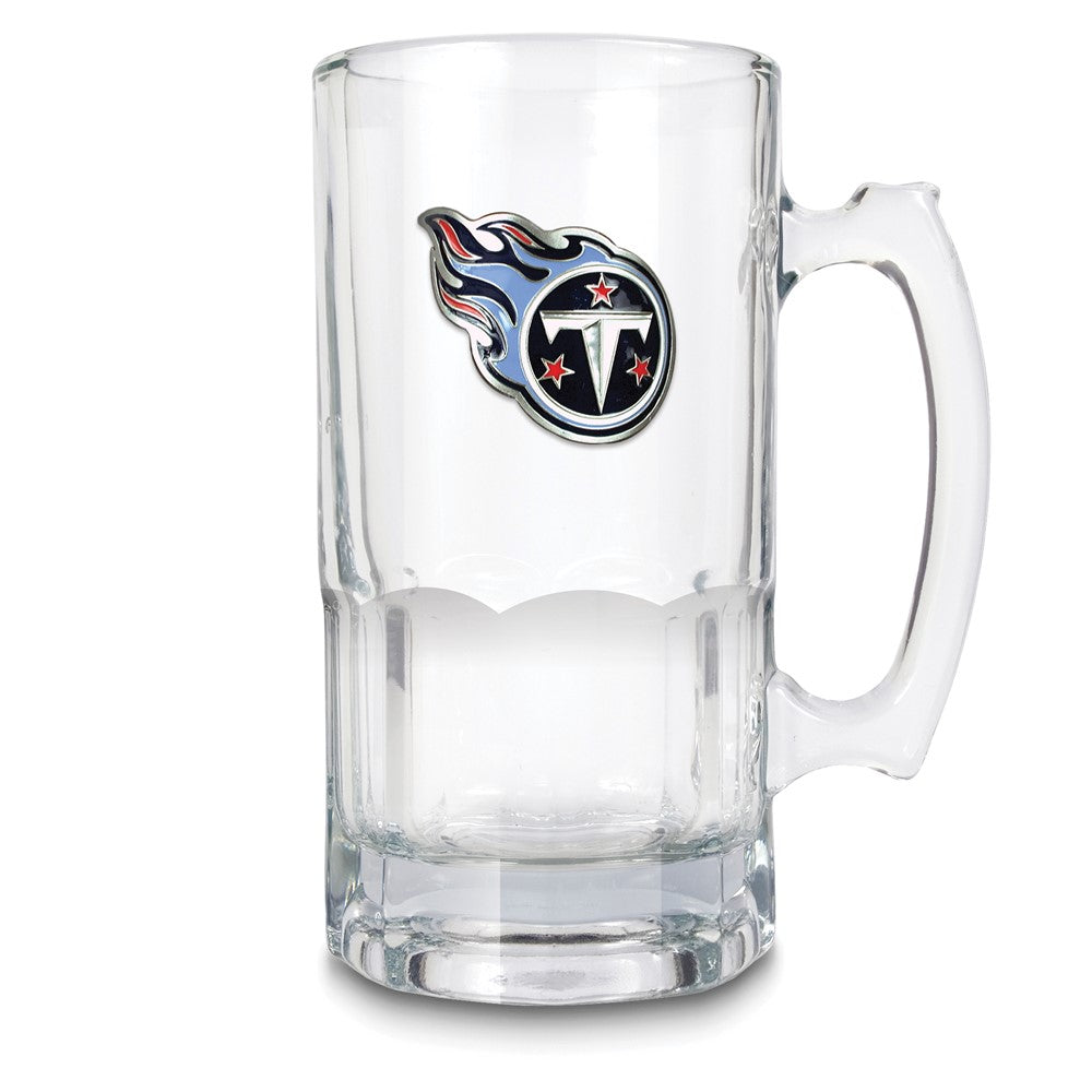 NFL Tennessee Titans Glass 32 ounce Macho Mug with Emblem