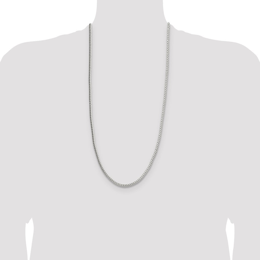 Sterling Silver 3.4mm Diamond-cut Round Franco Chain