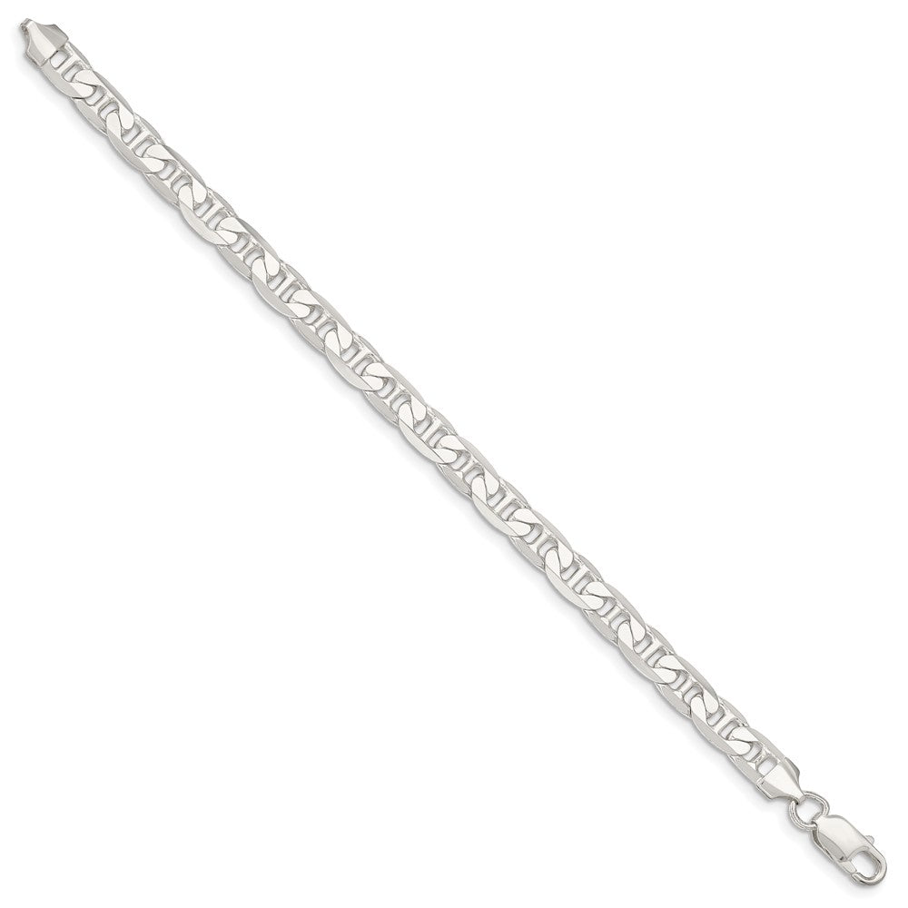 Sterling Silver 7mm Flat Anchor Chain 9 inches