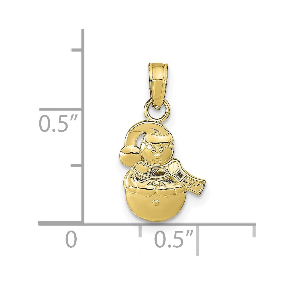 10k Snowman Pendant