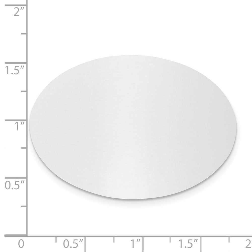 1 1/4 x 1 3/4 Oval Polished Aluminum Plates-Set of 6