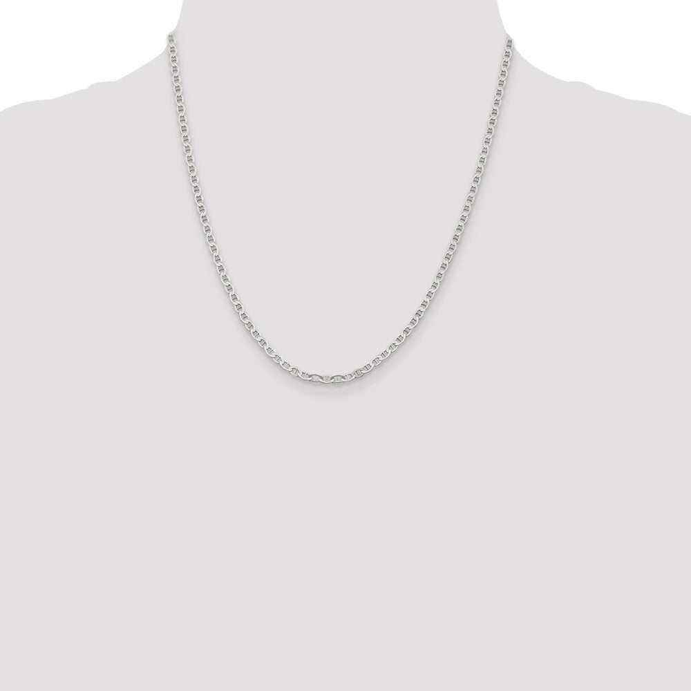 Sterling Silver 3.1mm Flat Anchor Chain 20 Inches