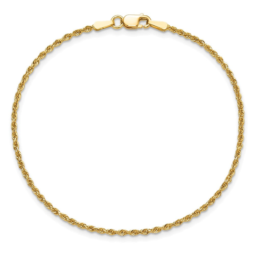 10k 1.5mm Diamond-cut Rope Chain