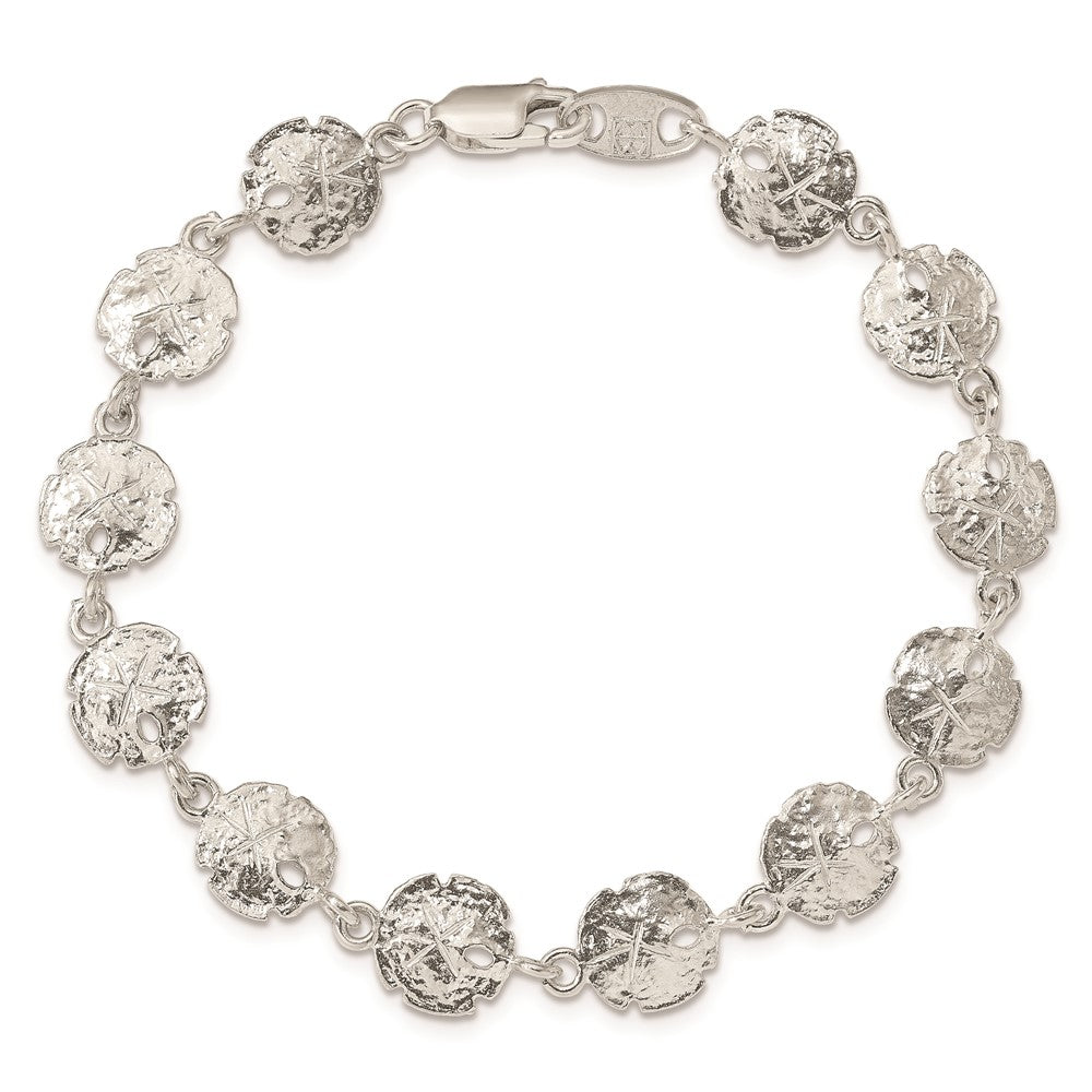 Sterling Silver Sand Dollars Bracelet 7 inches