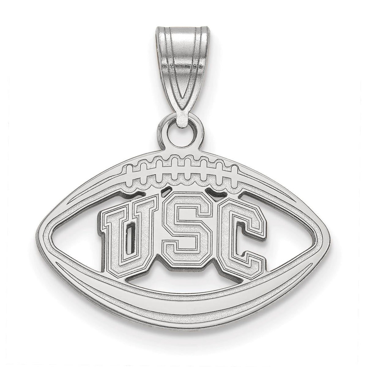 Women's USC Trojans Sterling Silver Logo Football Pendant