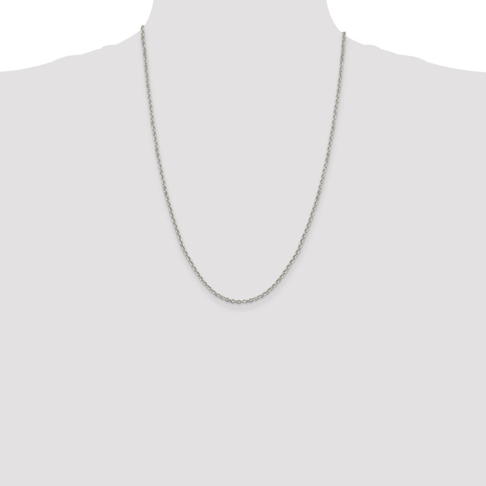 Sterling Silver 2.6mm Diamond-cut Cable Chain