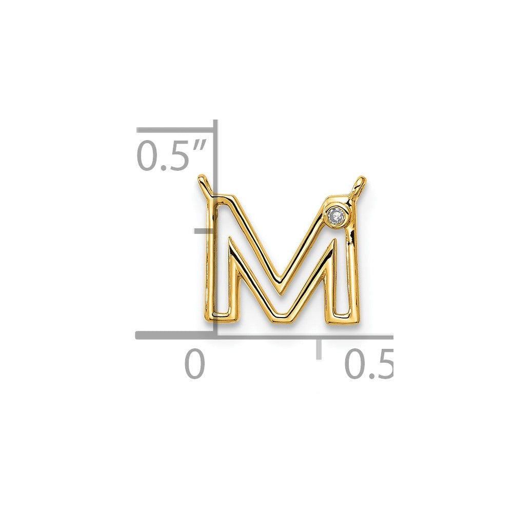 Stella & Dot 10ky Diamond Initial M Charm Element