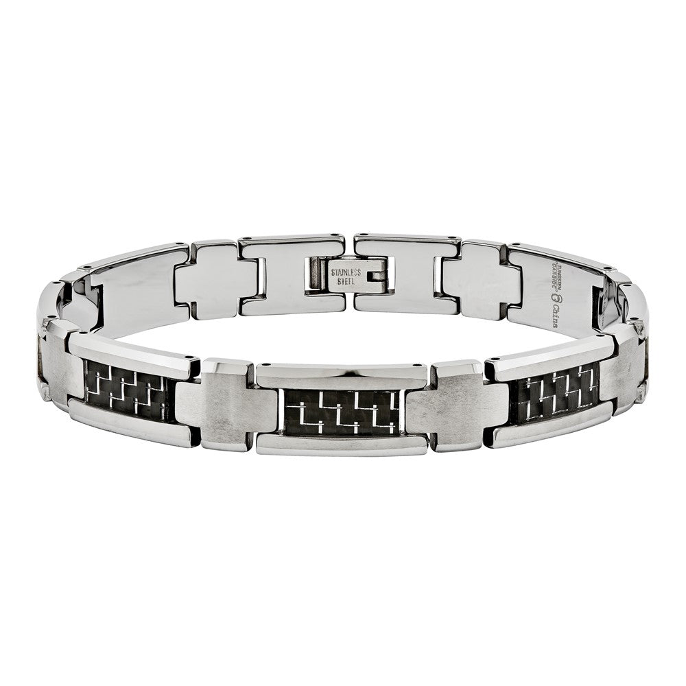 Tungsten w/ Carbon Fiber 10mm 8.75 Bracelet