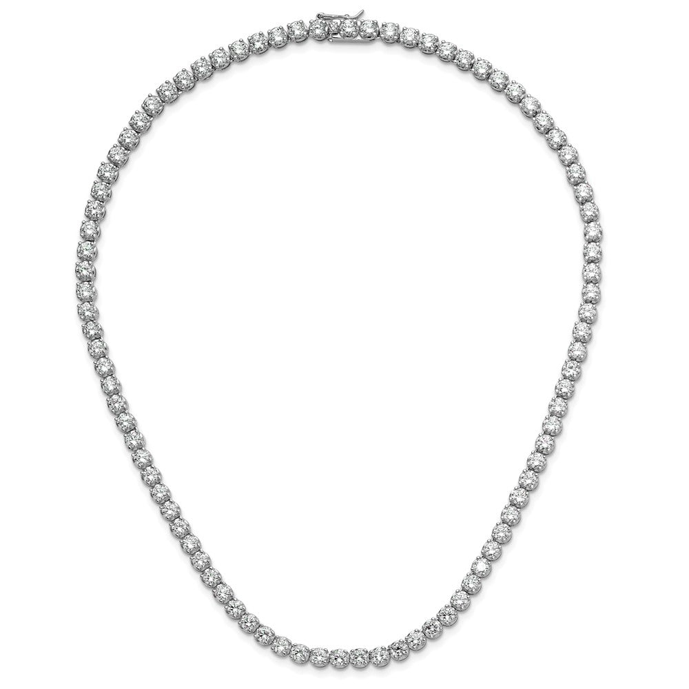 Cheryl M Sterling Silver Rhodium-plated Brilliant-cut CZ 18 Inch Necklace 18 Inches