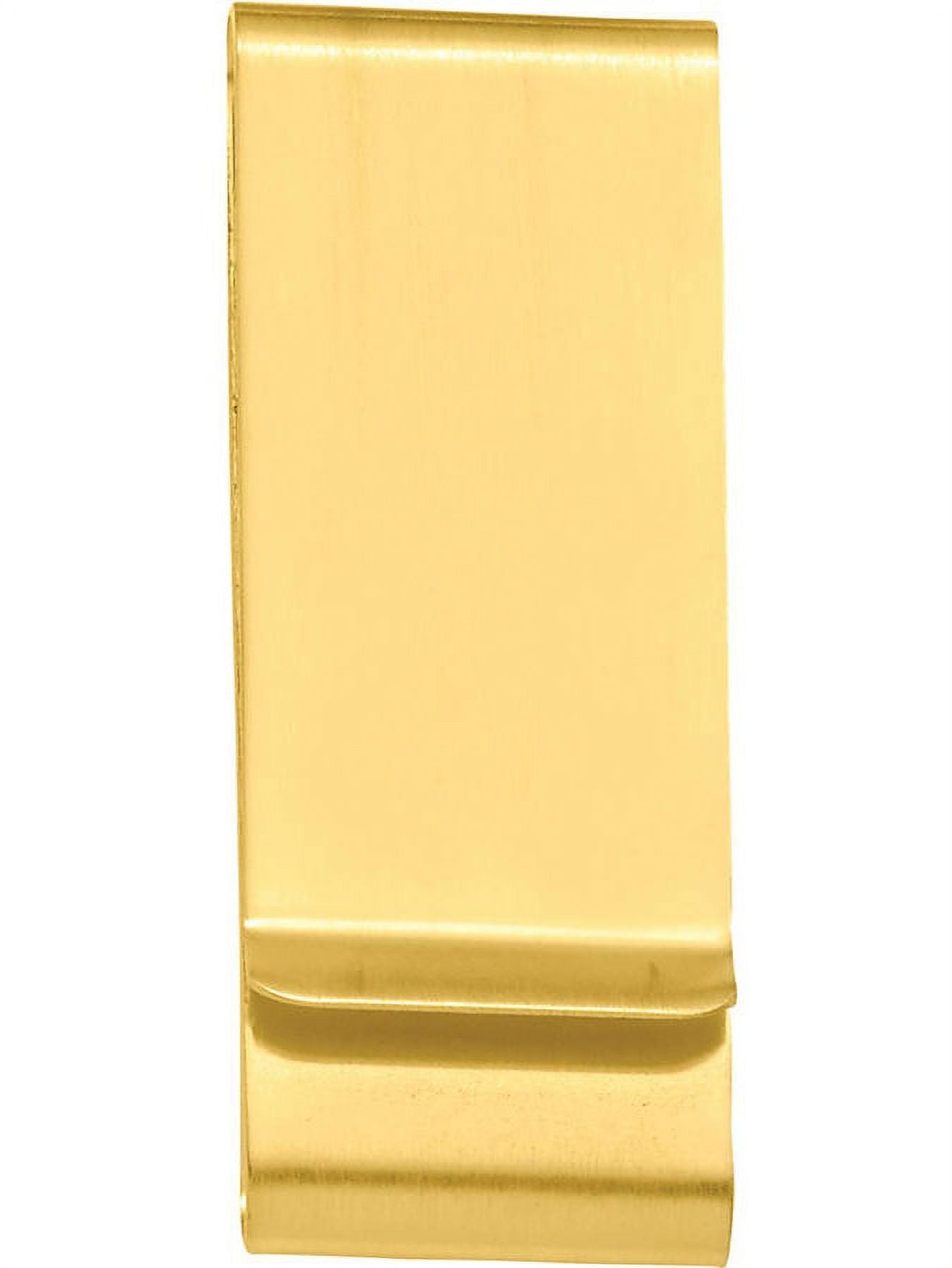 Primal Steel Stainless Steel Gold-plated Kelly Waters Satin Double Fold Money Clip
