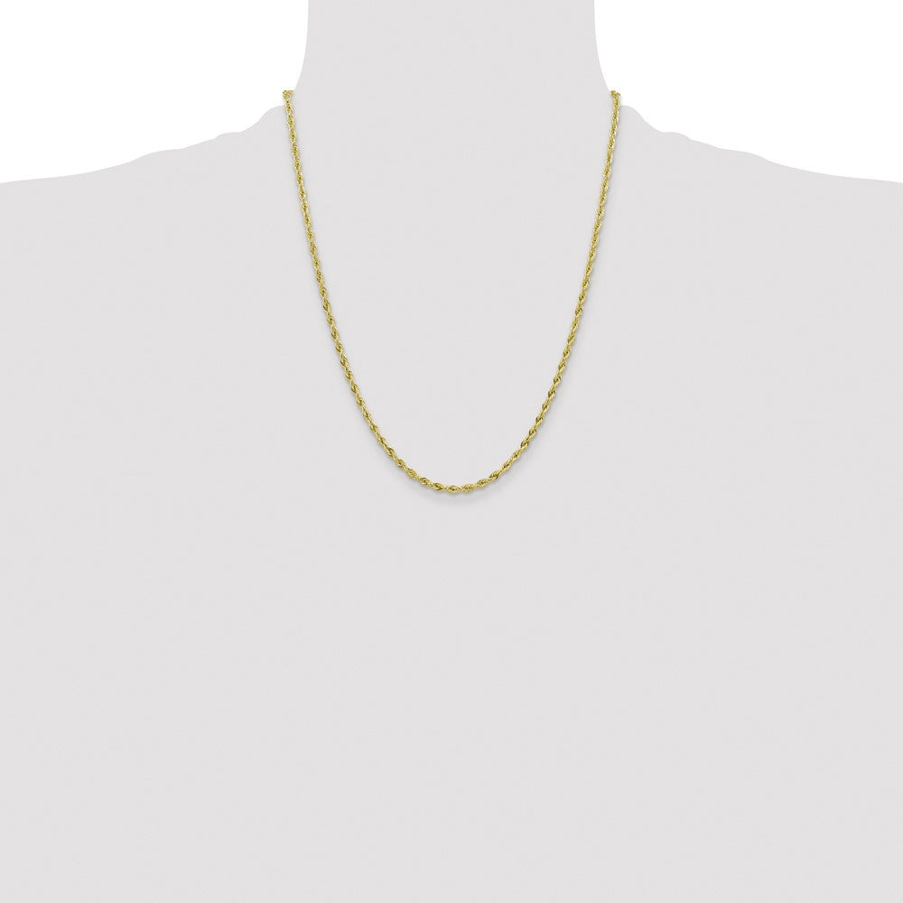 10k 3mm Semi-Solid Rope Chain