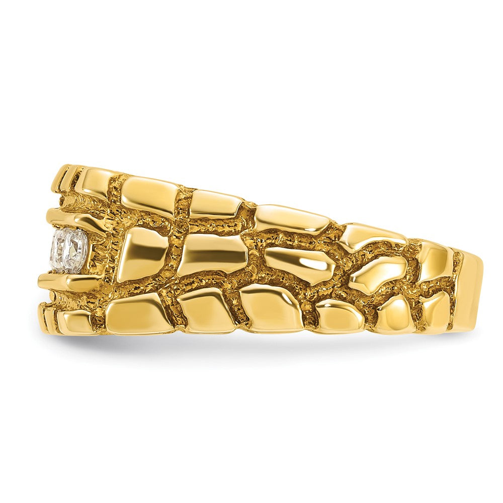 14k IBGoodman Men's 1/3 carat Diamond Nugget Complete Ring