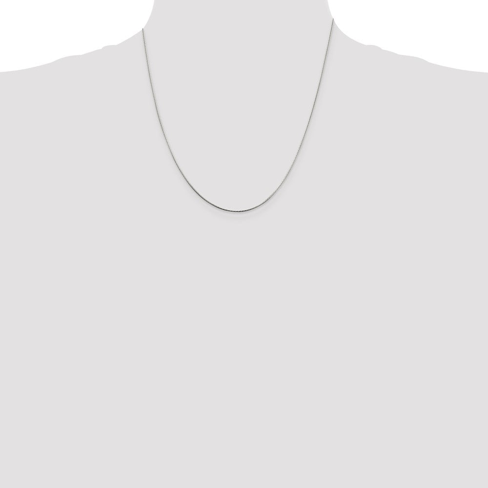 Sterling Silver .85mm Diamond-cut Snake Chain 20 Inches