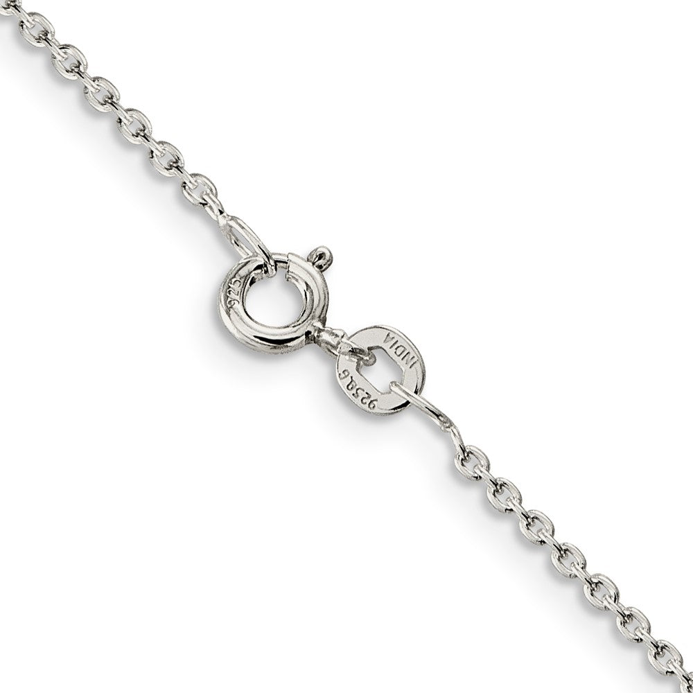 Sterling Silver Rhodium 1.5mm Cable18in Chain for NFL Logo Art (Not Carded)
