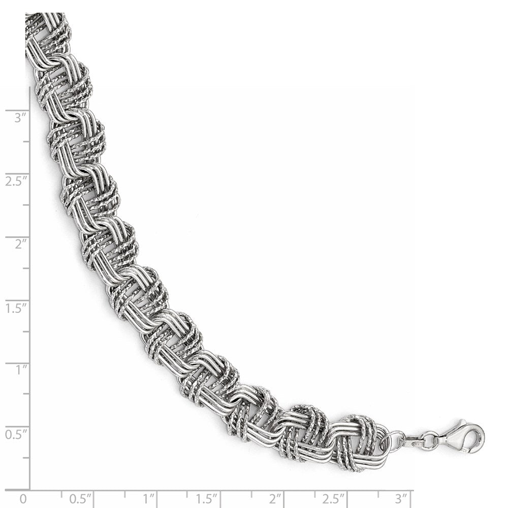 Sterling Silver Polished & DC Bracelet