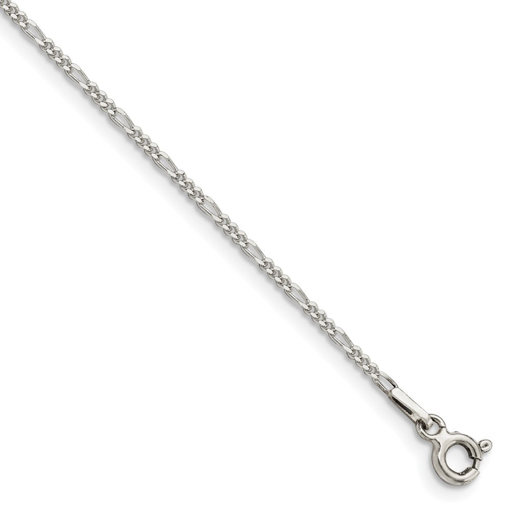 Sterling Silver 1.4mm Figaro Chain 8 inches