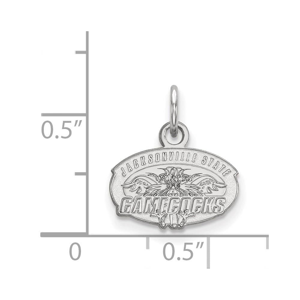 Sterling Silver Official Licensed Collegiate Jacksonville State University (JSU) XS Pendant