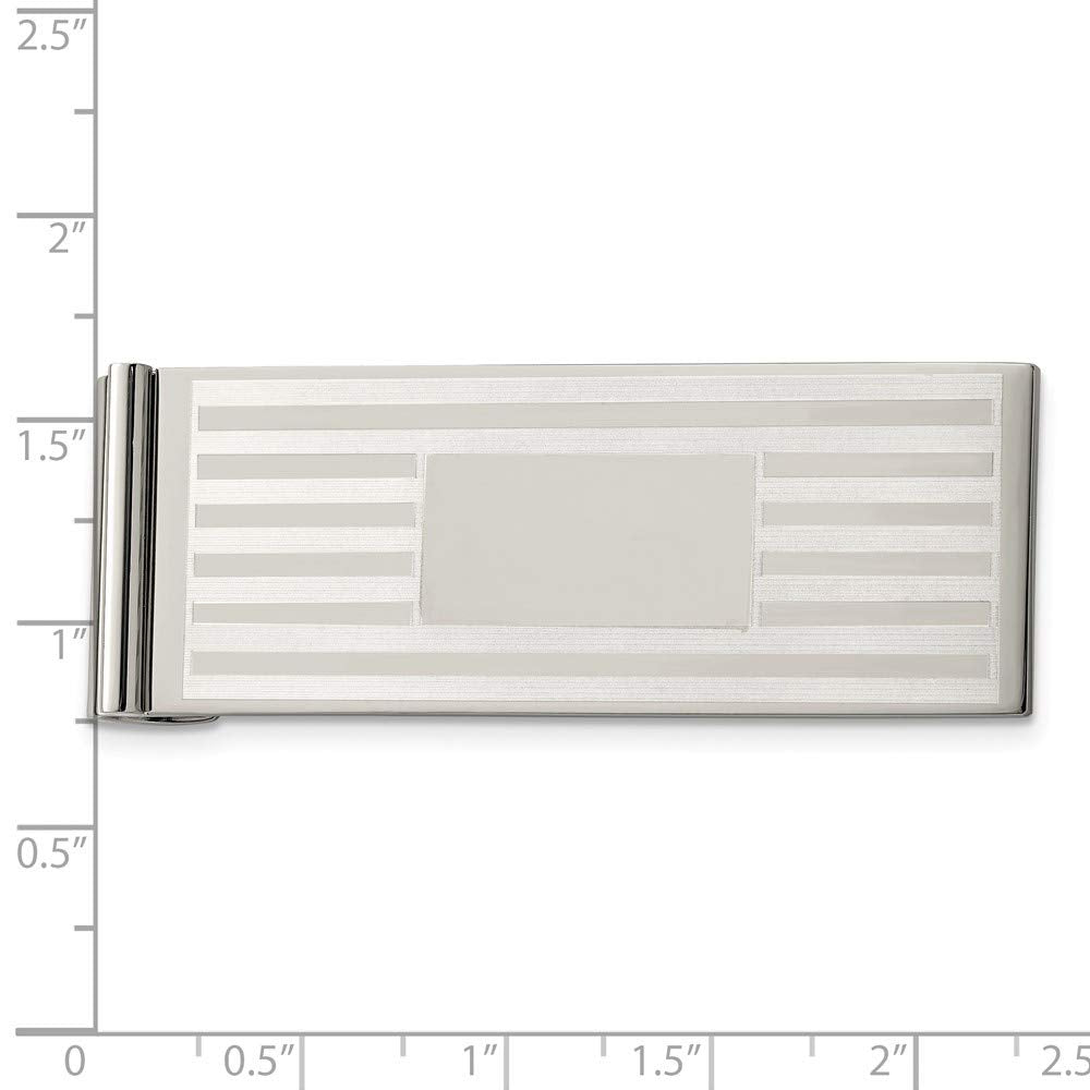 Primal Steel Stainless Steel Brushed and Polished Money Clip