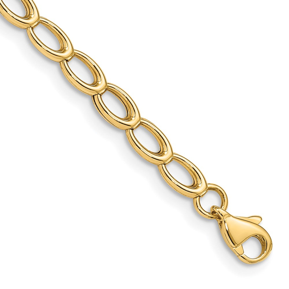 14K Gold Polished Open Link Bracelet 7.5 inches