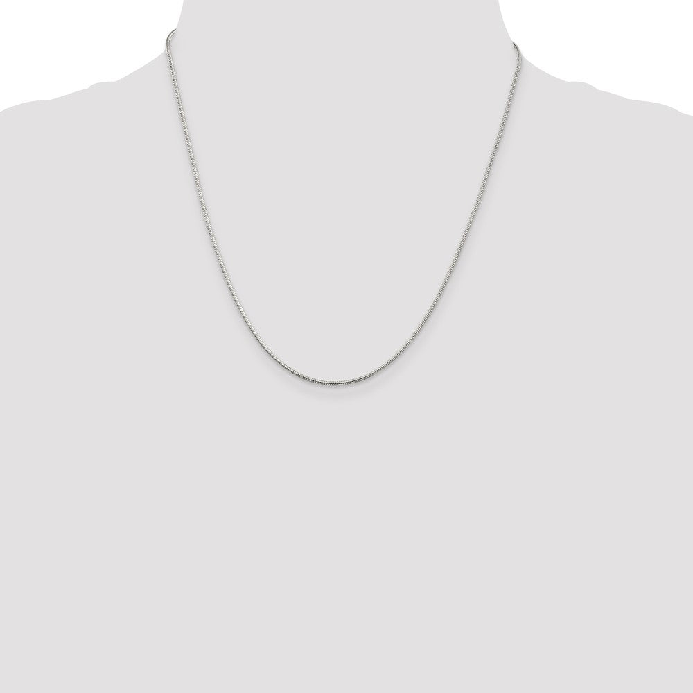 Sterling Silver 1.2mm Round Snake Chain 20 Inches