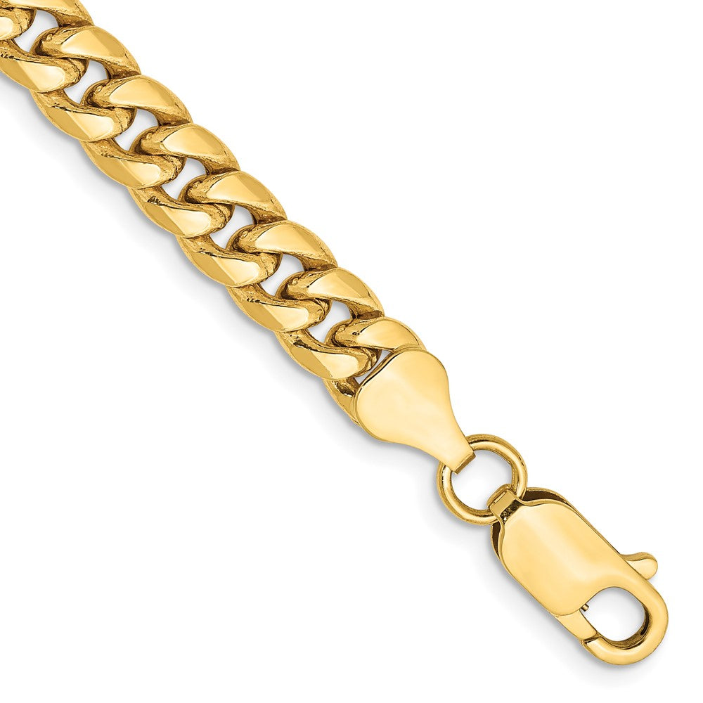 14K 8 inch 6mm Semi-Solid Miami Cuban with Lobster Clasp Bracelet 8 inches