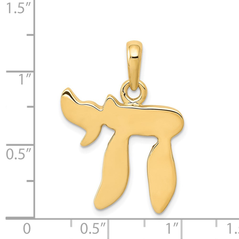 14k Chai Pendant Yellow Gold