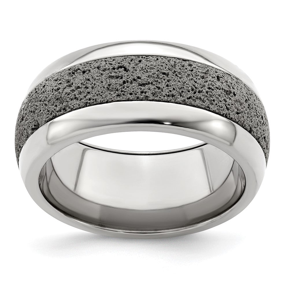 Edward Mirell 10mm Gr Ti Beveled w/ Gray Crete Insert Band