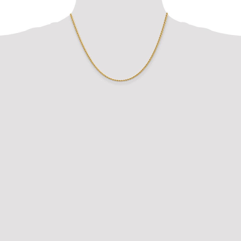 10k 2.25mm Regular Rope Chain