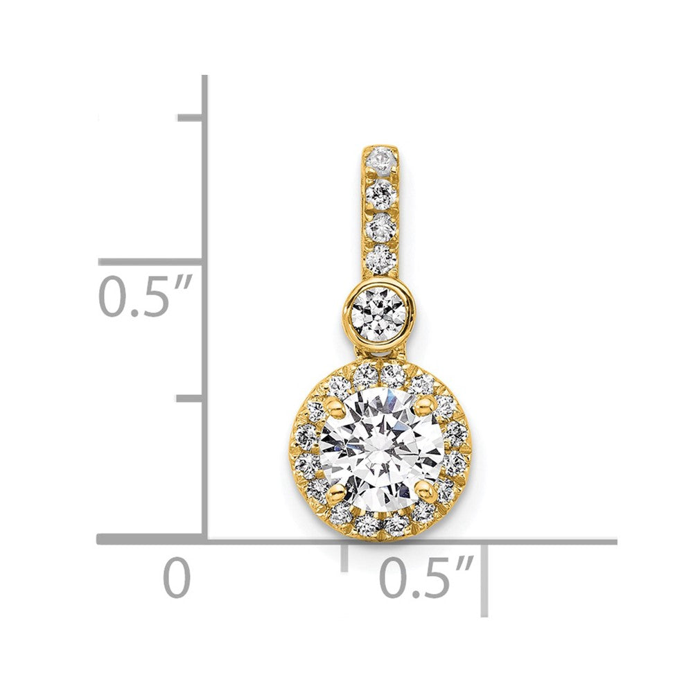 14ky Lab Grown Diamond 0.75ctw Round VS/SI+ G+ Necklace