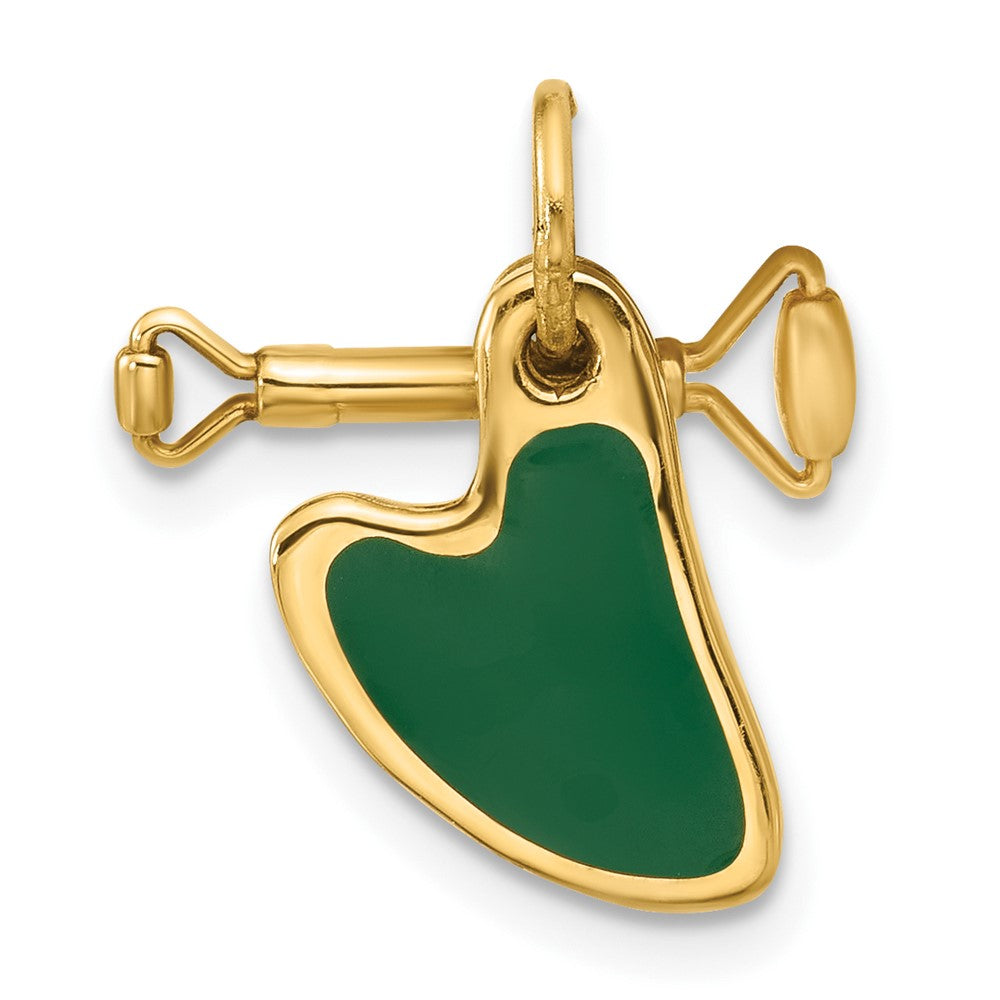 14ky Fancy Gua Sha with Jade Roller Charm