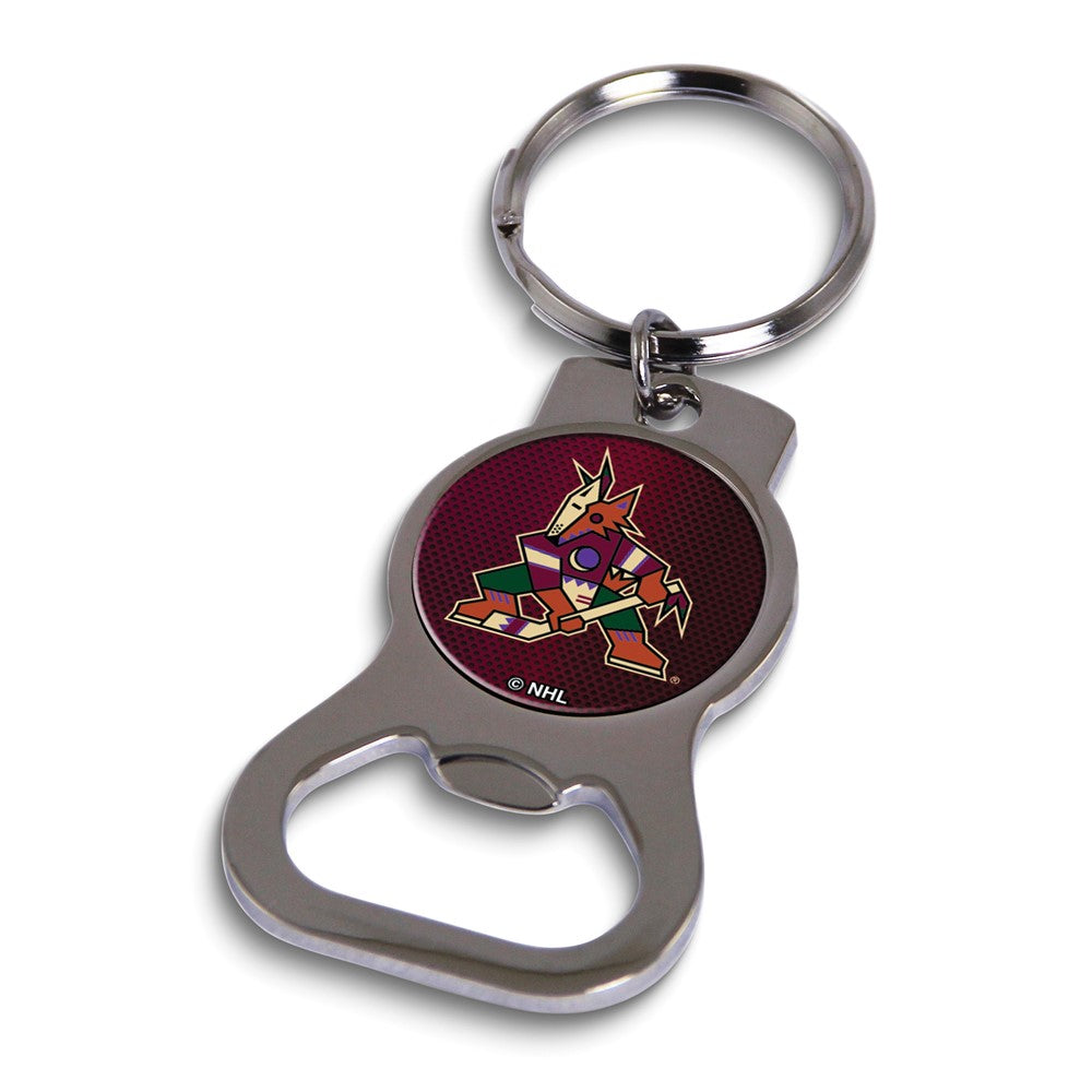 NHL Arizona Coyotes Silver-tone Bottle Opener Key Ring by Rico Industries