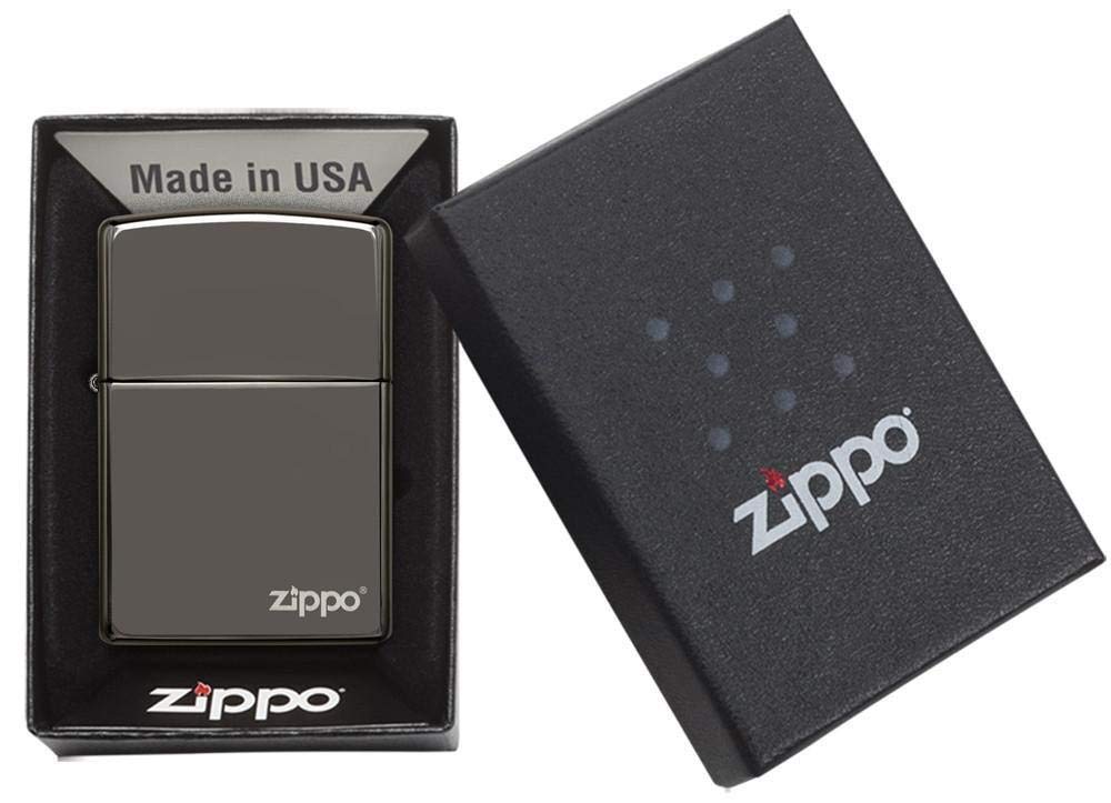 Zippo Logo Black Ice Pocket Lighter
