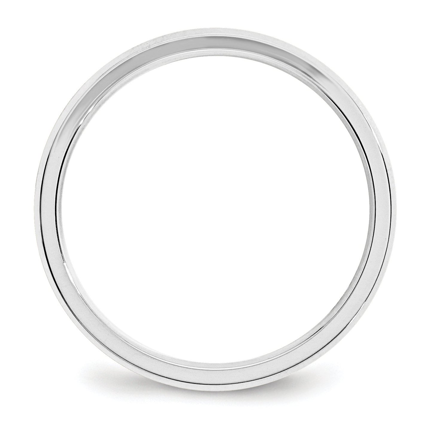 Primal Gold 10 Karat White Gold 3mm Bevel Edge Comfort Fit Band Size 7