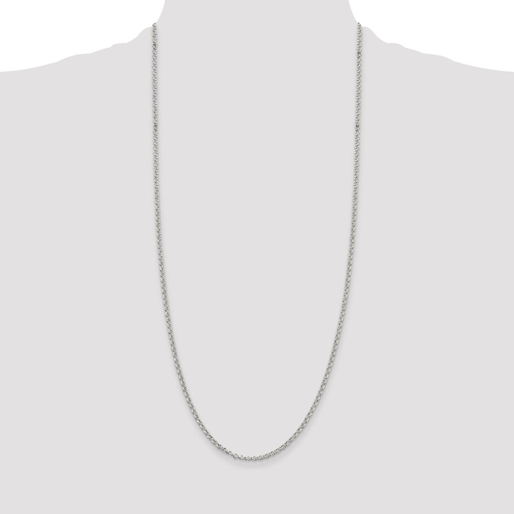 Sterling Silver 2.8mm Rolo Chain 30 Inches