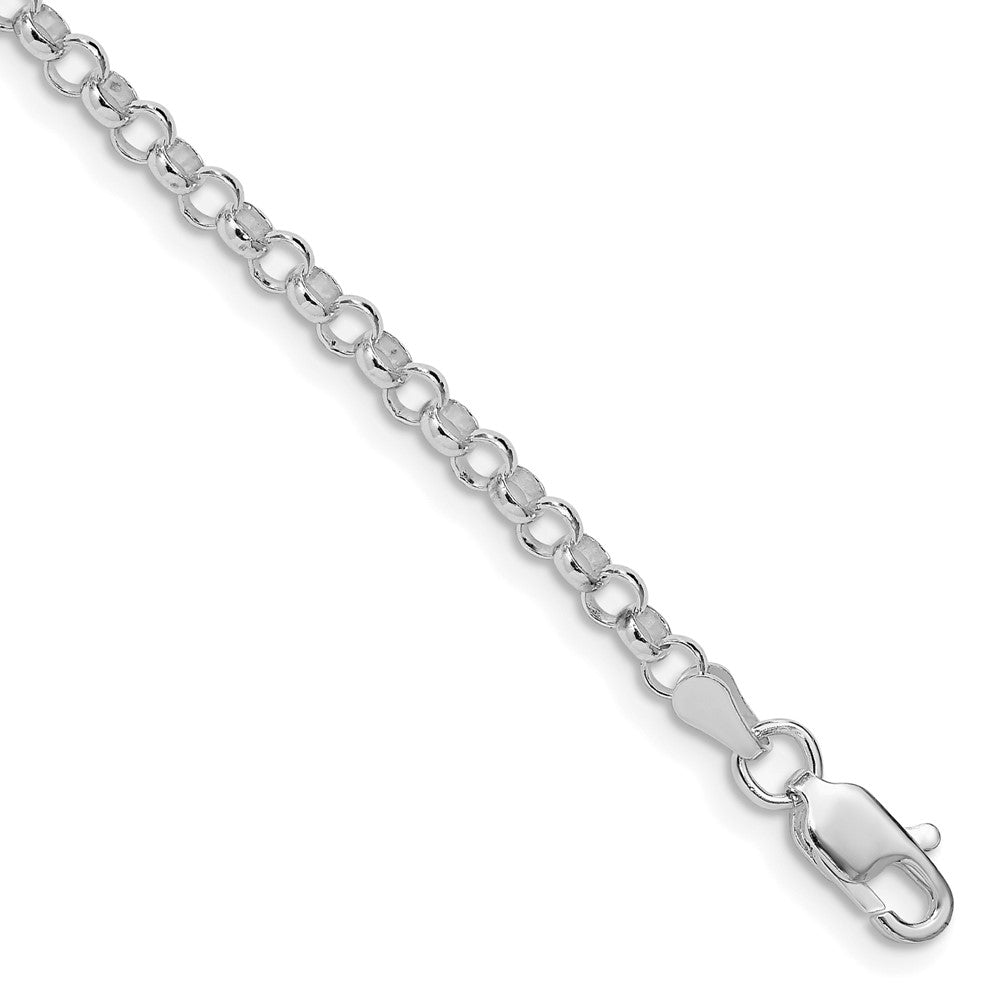 Sterling Silver Rhodium-plated 3.5mm Rolo Chain