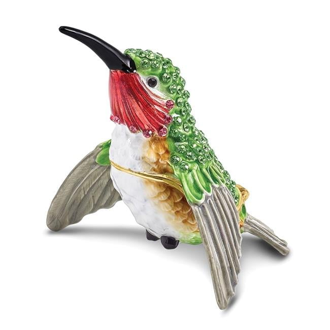 Finest Gold Bejeweled Hamilton Humming Bird Trinket Box