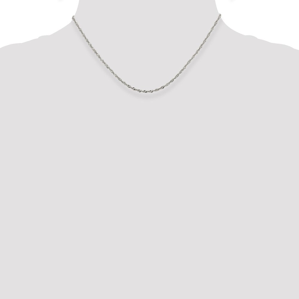 Sterling Silver 2mm Singapore Chain 16 Inches