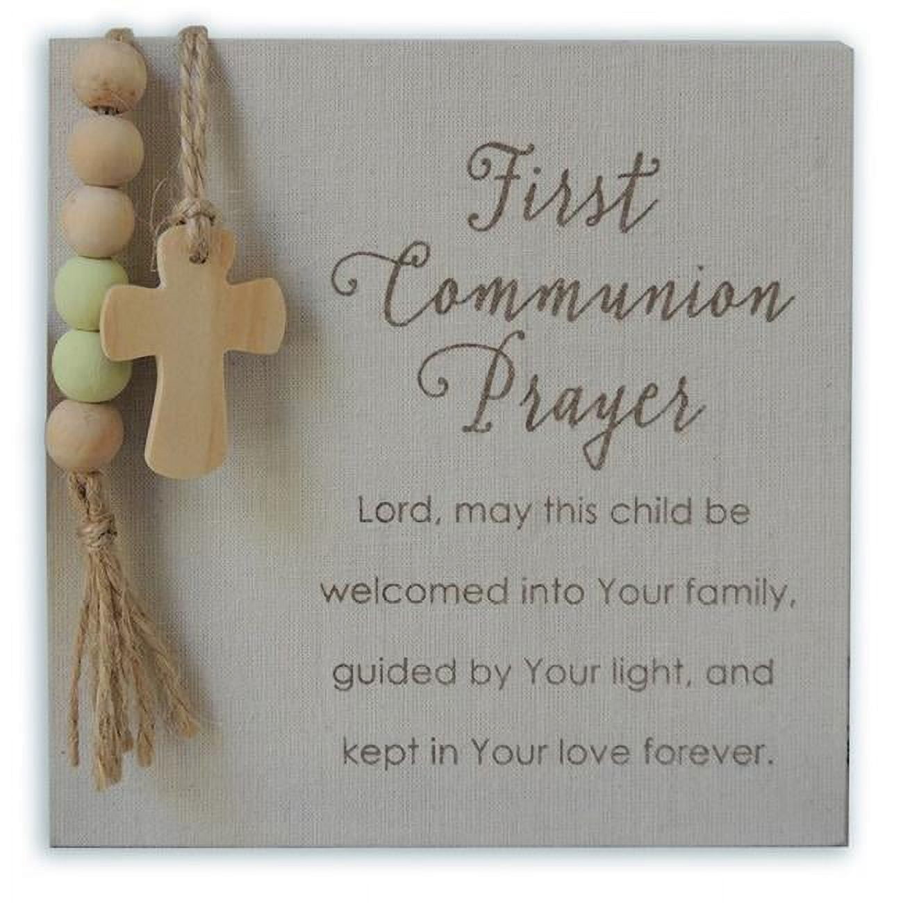 CA Gift 313262 First Communion Prayer Plaque with Beads