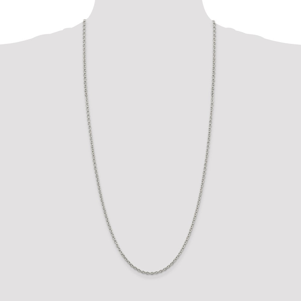 Sterling Silver 2.75mm Cable Chain 30 Inches