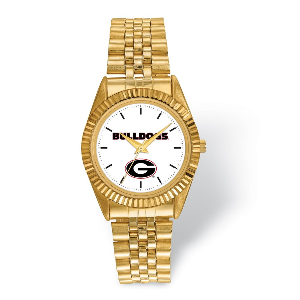LogoArt University of Georgia Pro Gold-tone Gents Quartz Watch QUGA166