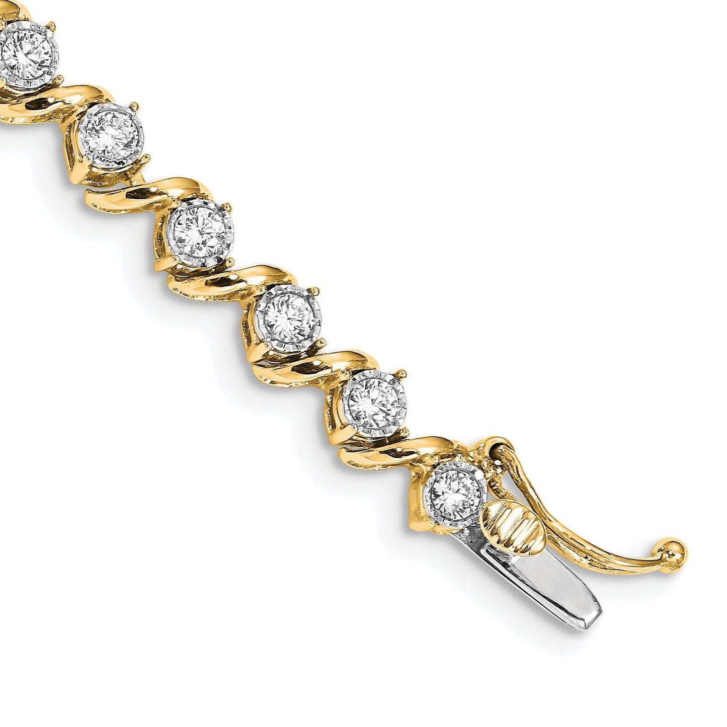 Primal Gold 14 Karat Yellow Gold Lab Grown Diamond SI1/SI2, G H I, Bracelet