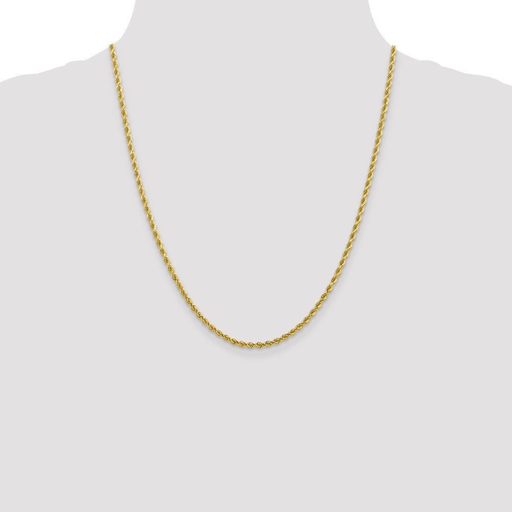 10K 2.75mm Diamond-Cut Rope Chain