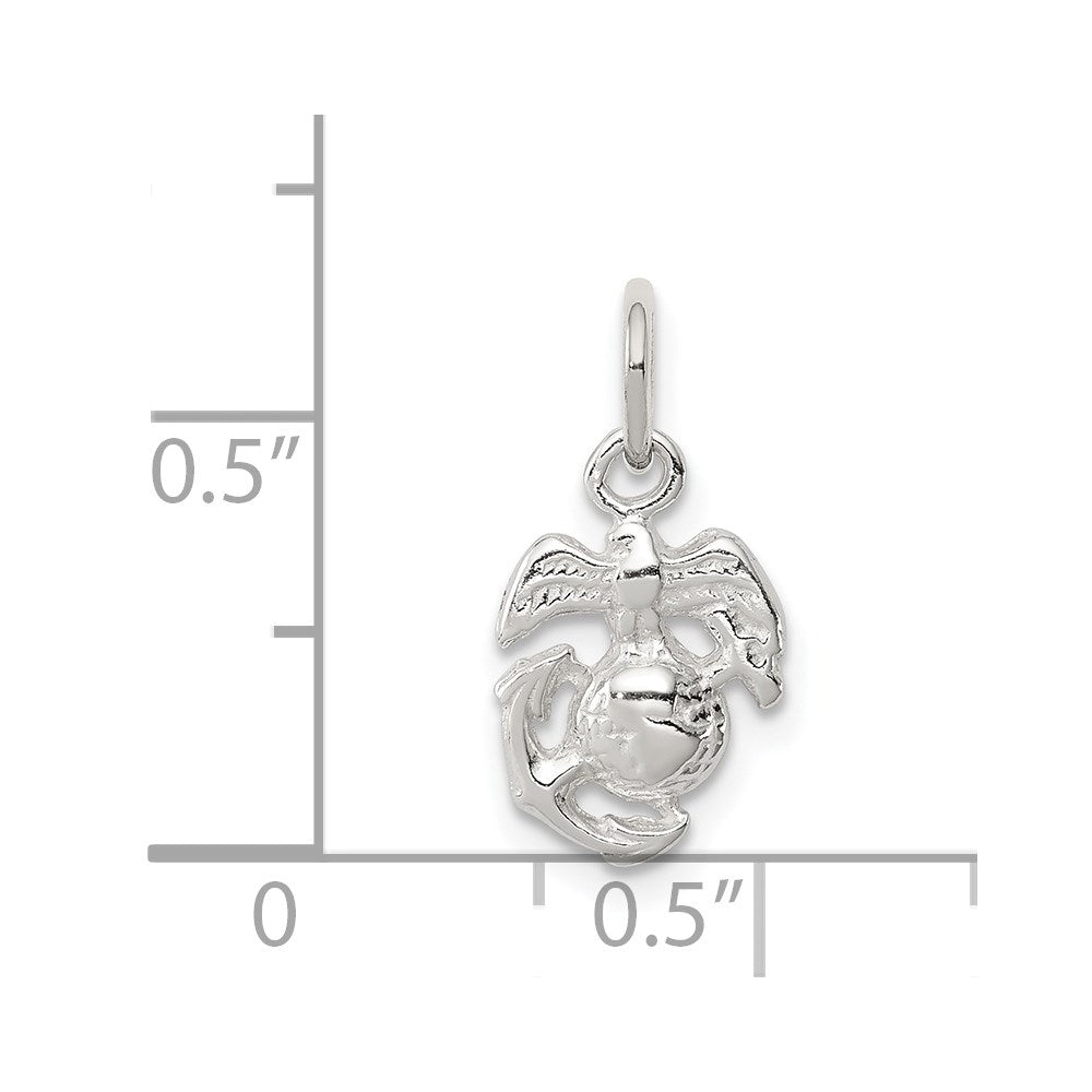 Sterling Silver Marine Corps Emblem Charm