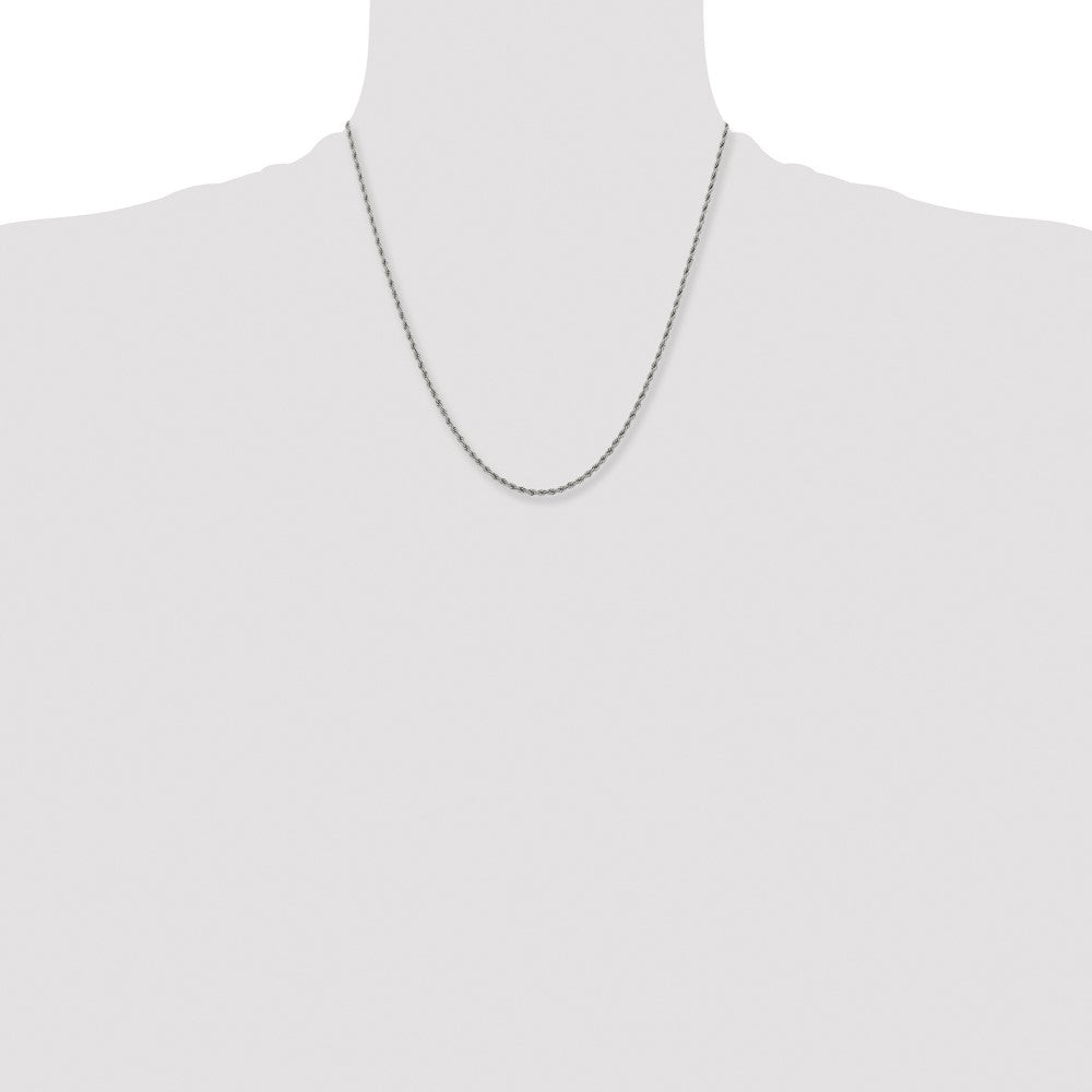 Stainless Steel Polished 2.4mm 20 inch Rope Chain